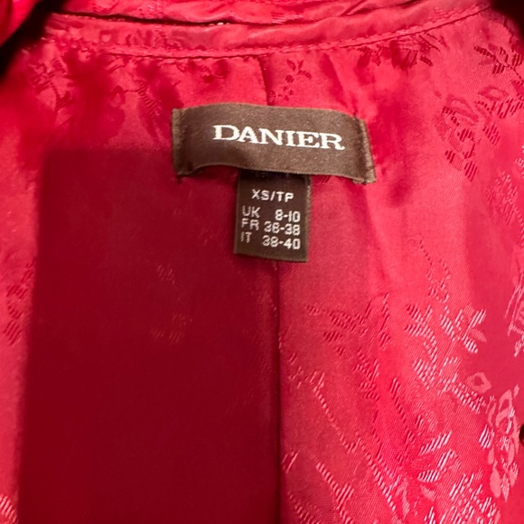 Beautiful Mid Length Red Leather Jacket - Picture 3 of 5